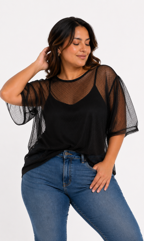 Camiseta mujer manga 3/4 unicolor
