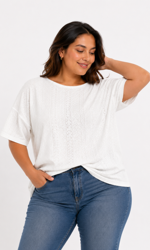 Camiseta mujer manga 3/4 unicolor