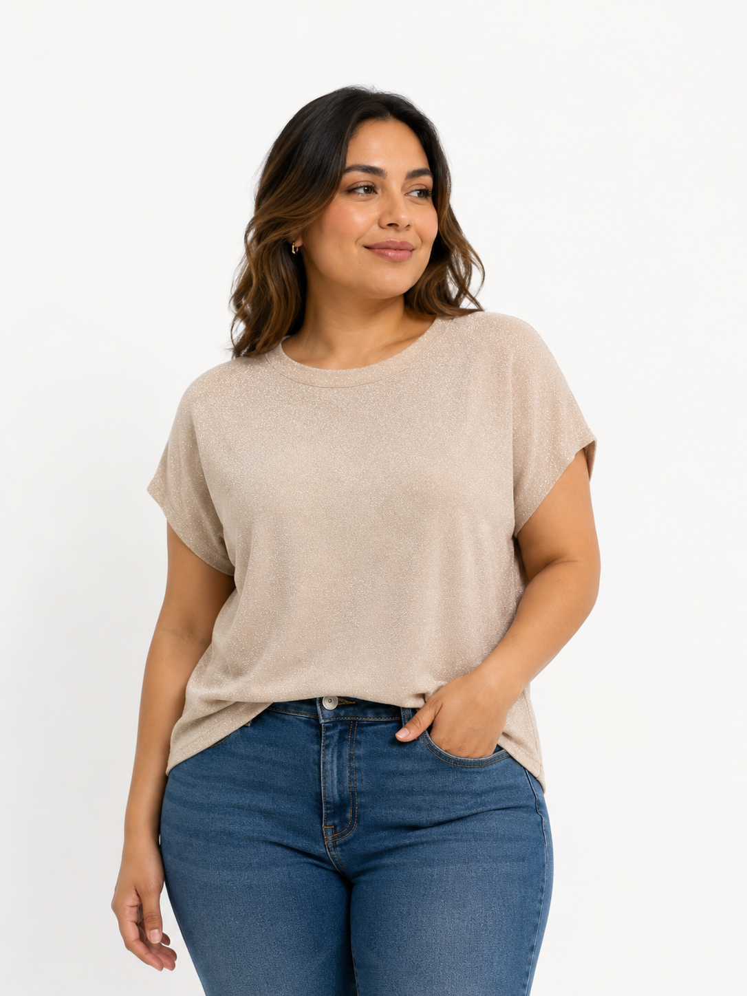 Camiseta mujer unicolor - Imagen 2