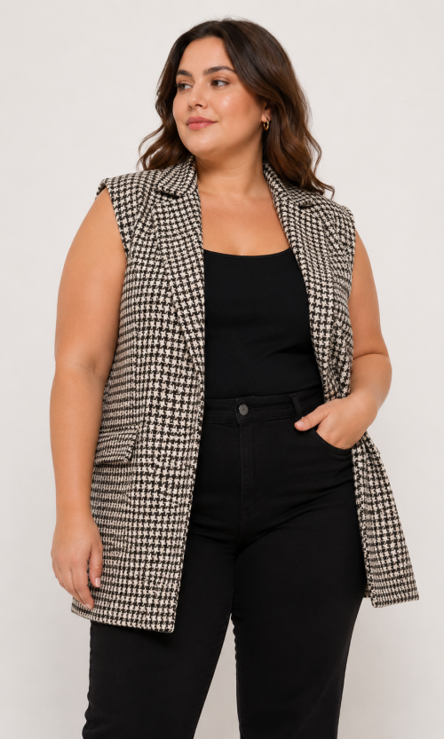 Chaleco mujer unicolor