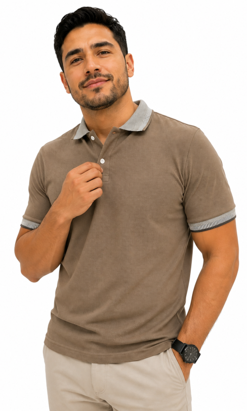 Polo hombre unicolor
