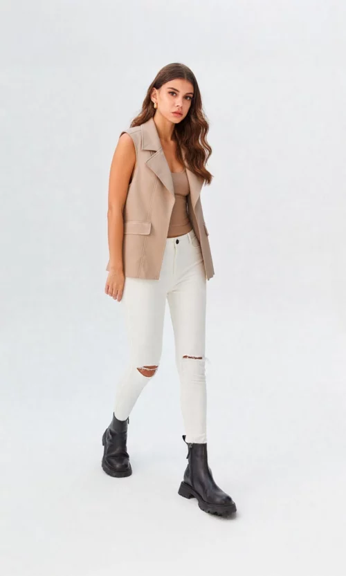 Chaqueta mujer unicolor