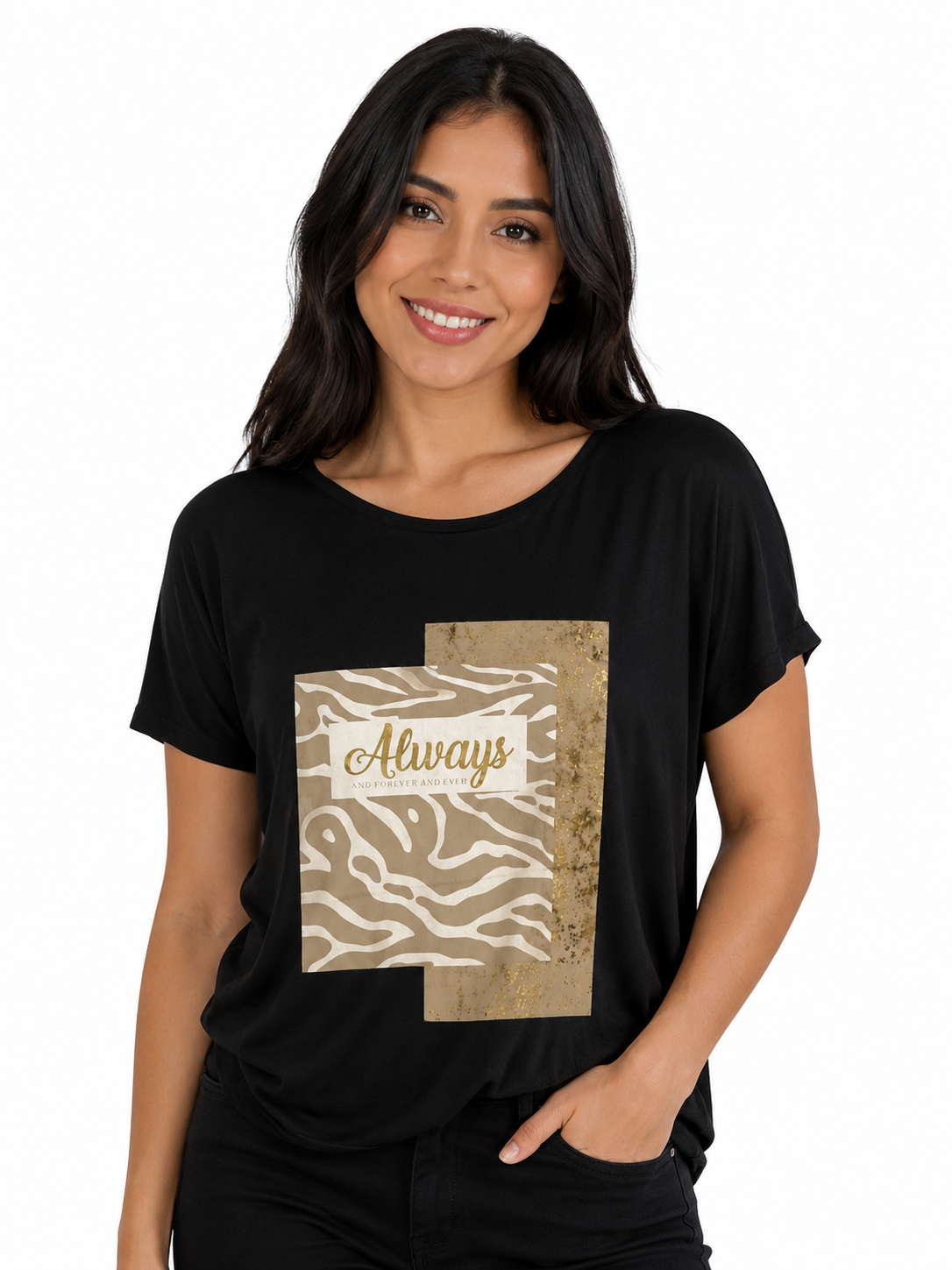 Camiseta mujer estampada - Imagen 2