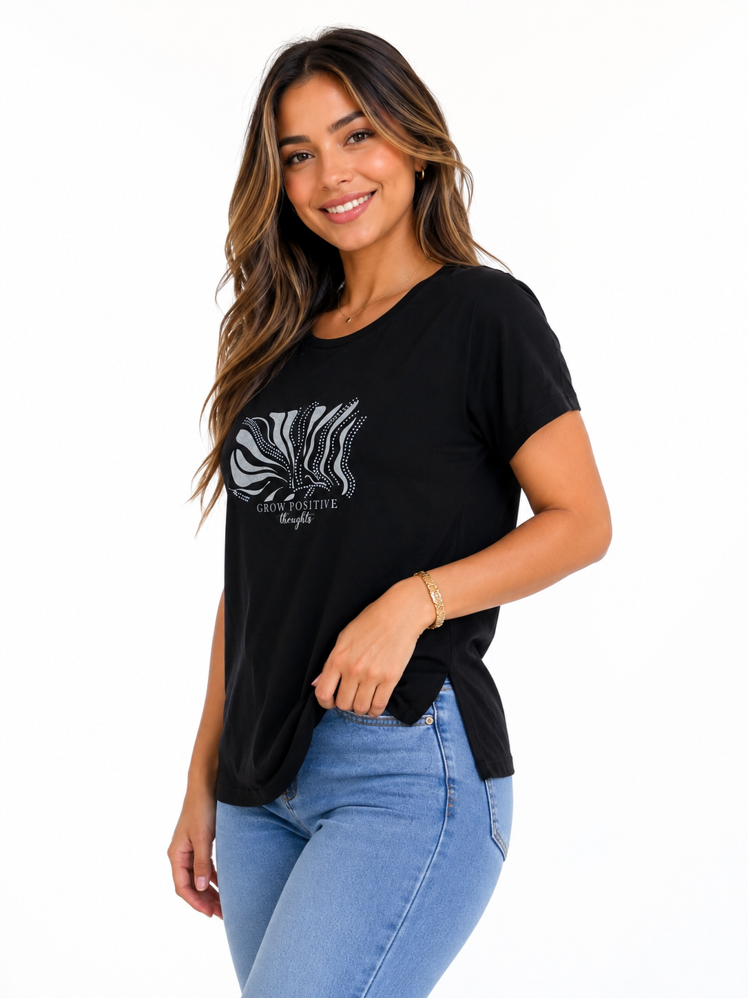 Camiseta mujer manga corta estampada - Imagen 2