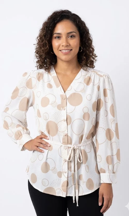 Blusa mujer manga 3/4 pepas