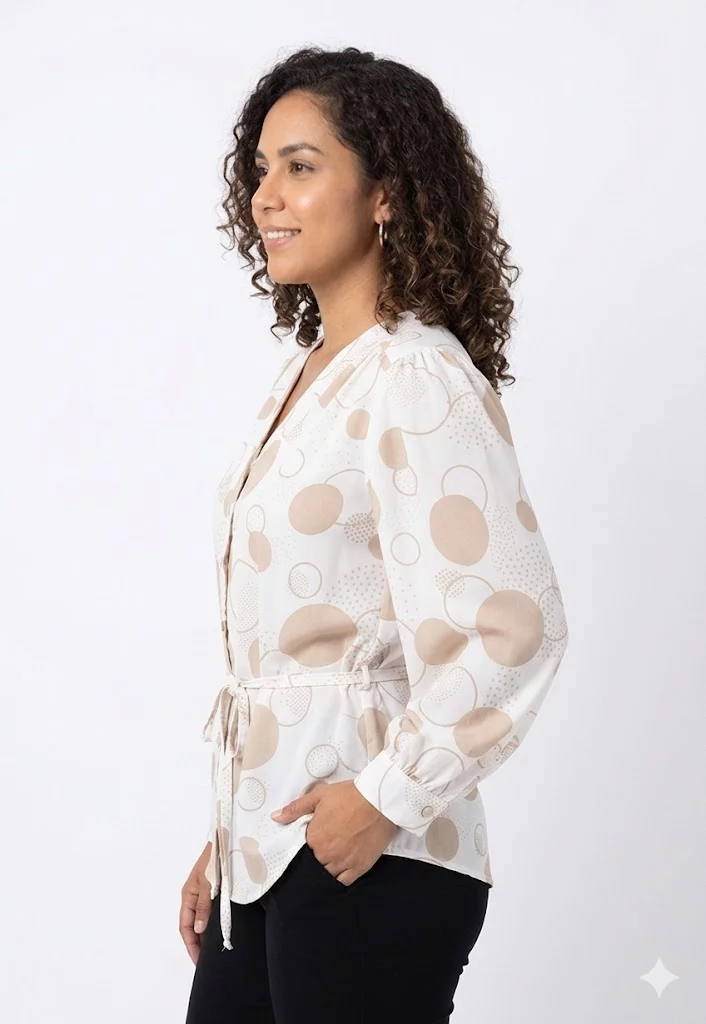 Blusa mujer manga 3/4 pepas - Imagen 2
