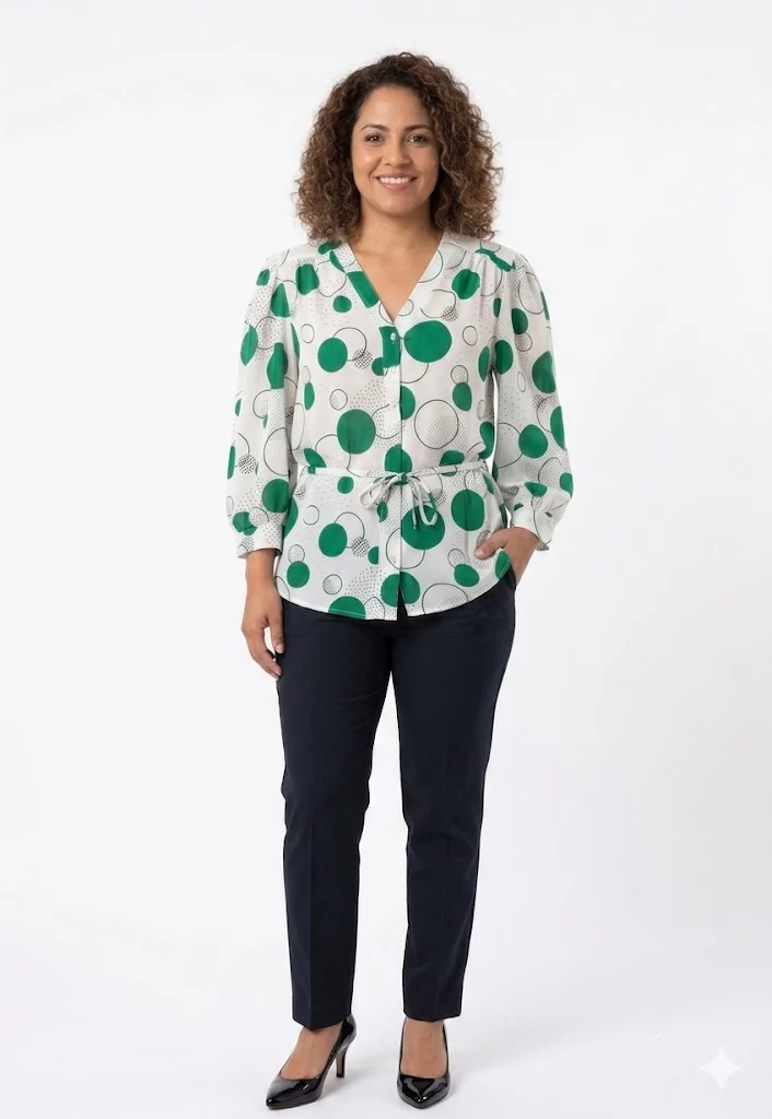 Blusa mujer manga 3/4 pepas - Imagen 4