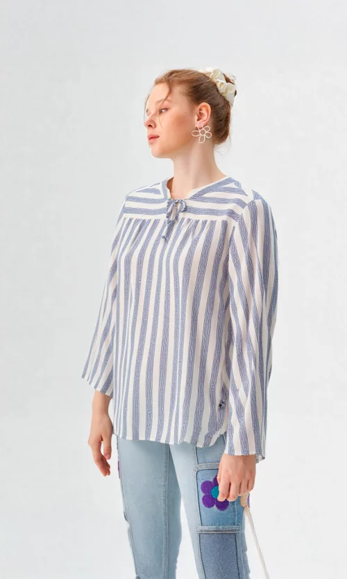 Blusa mujer manga 3/4 rayas