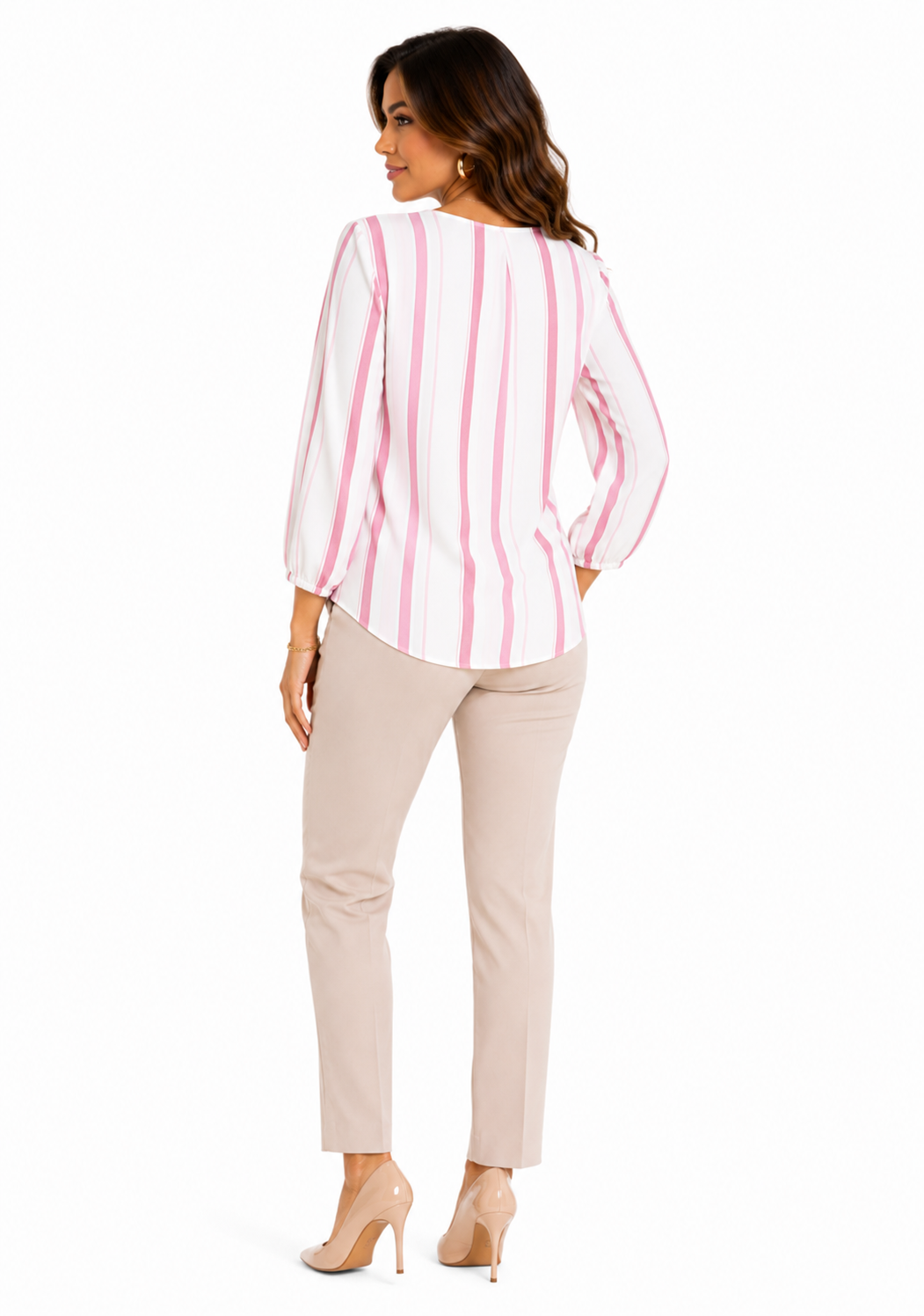 Blusa mujer manga 3/4 rayas - Imagen 6