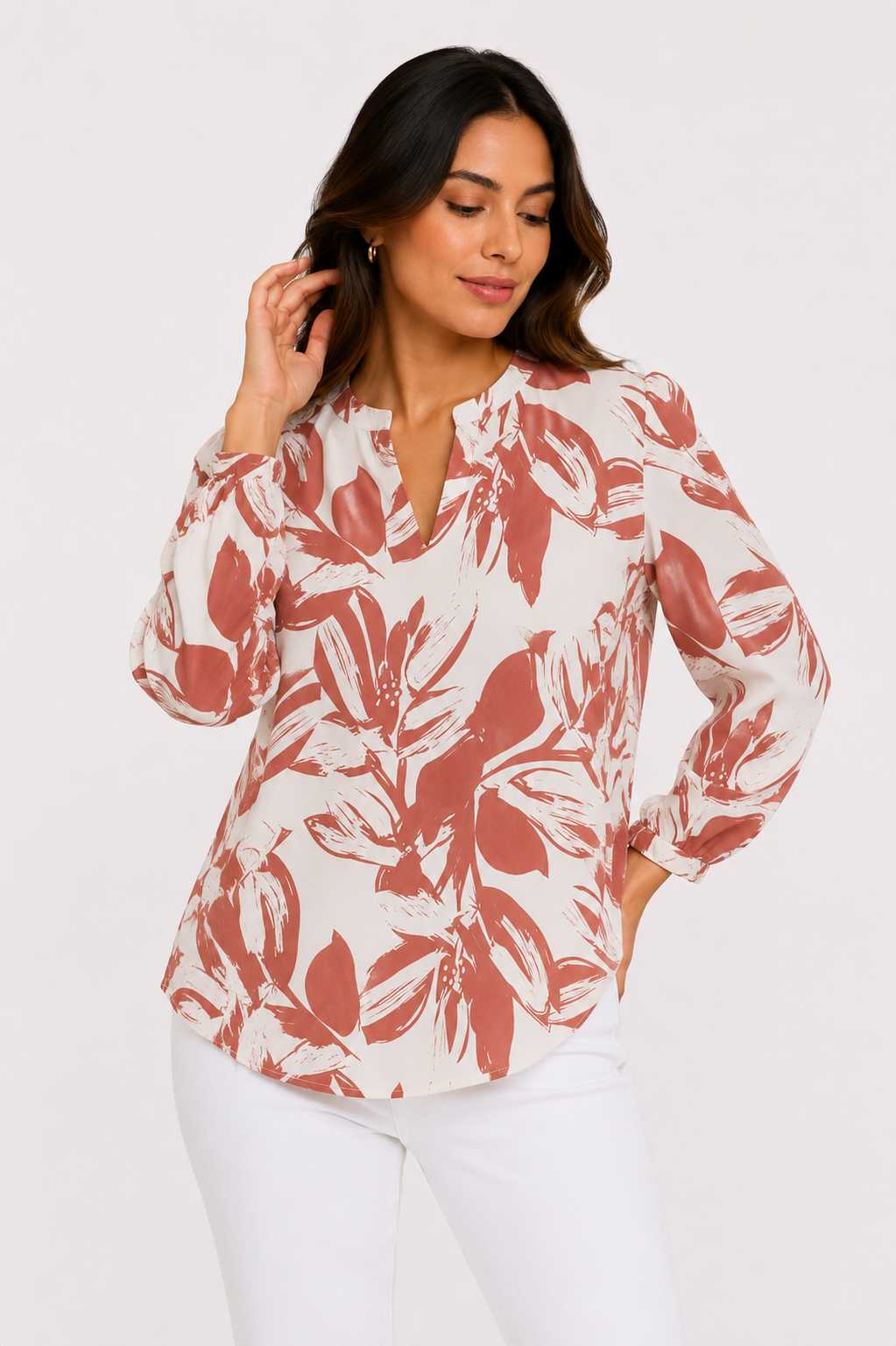 Blusa mujer manga 3/4 estampada
