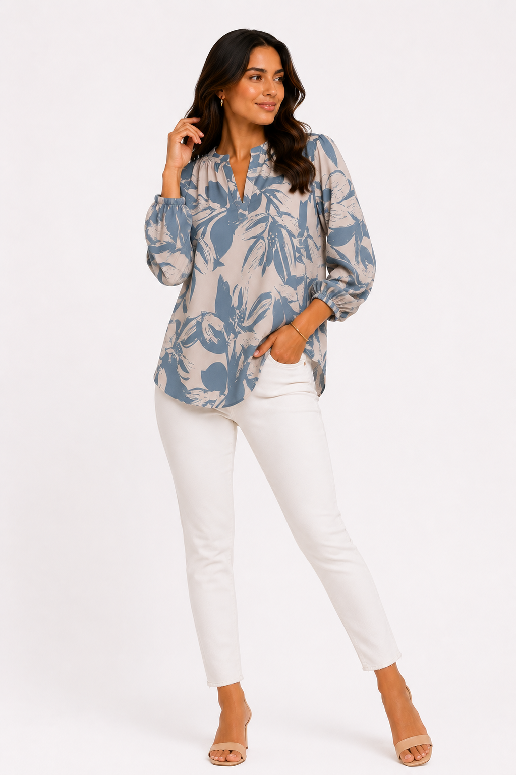 Blusa mujer manga 3/4 estampada - Imagen 6