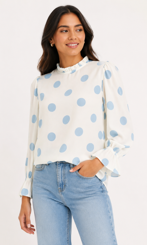 Blusa mujer manga 3/4 pepas