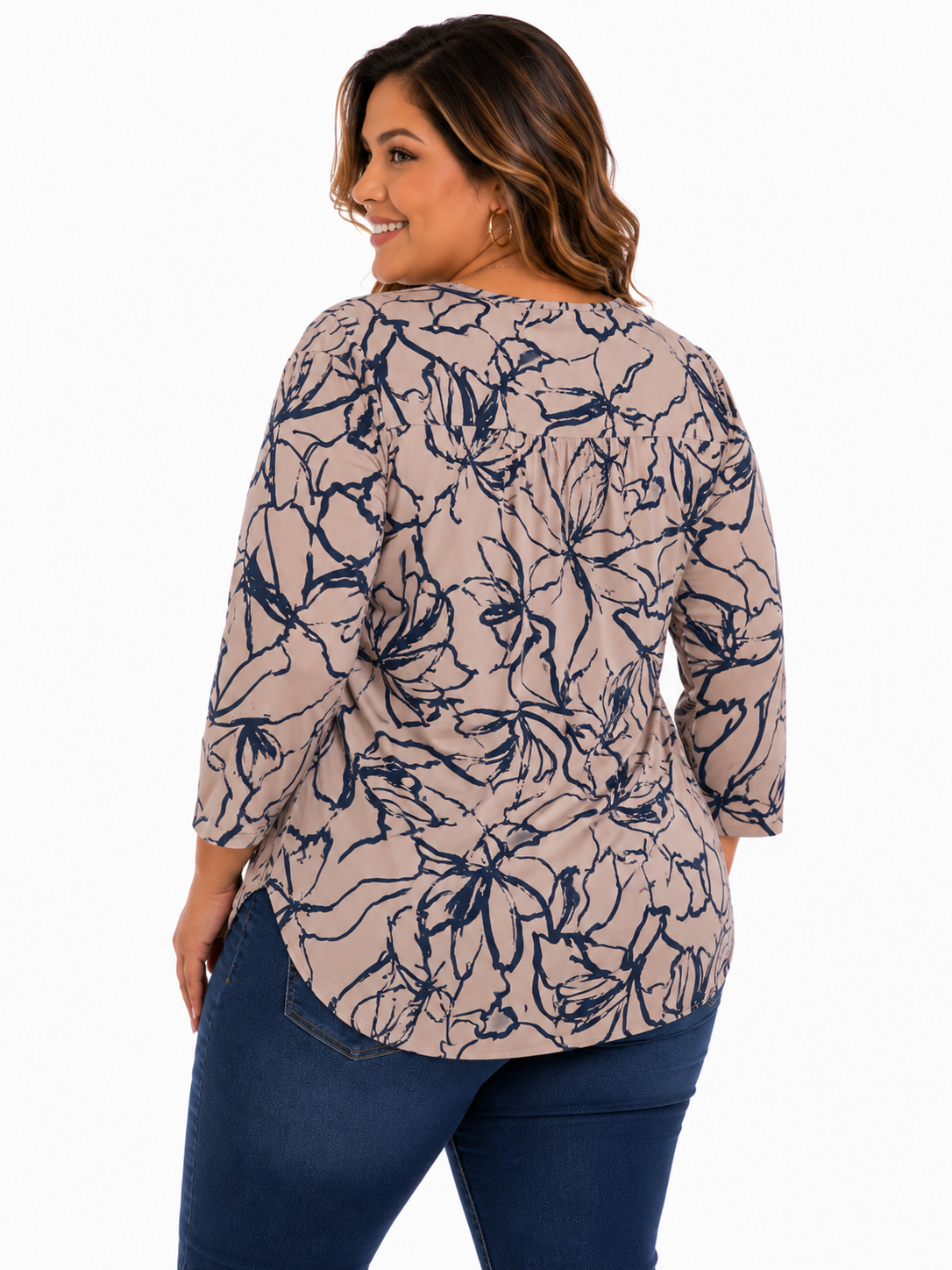 Blusa mujer manga 3/4 estampada - Imagen 7