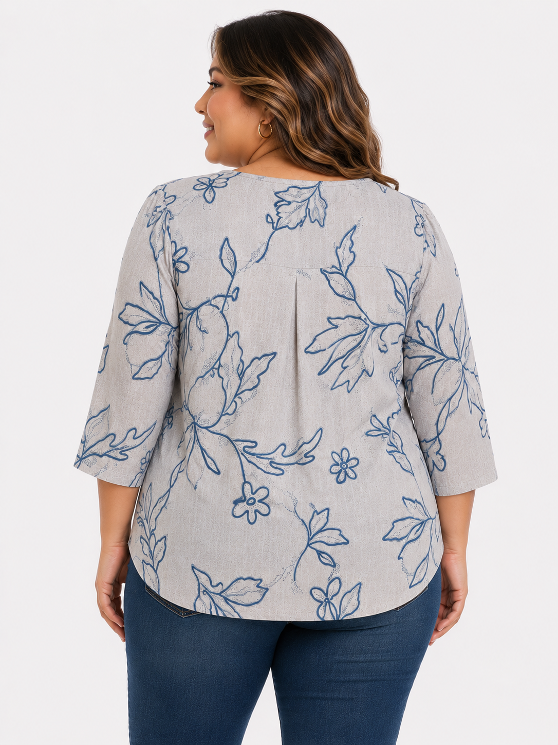 Blusa mujer manga 3/4 estampada - Imagen 6