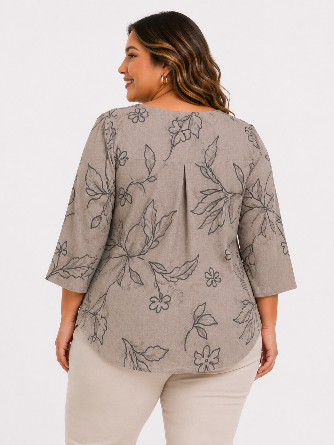 Blusa mujer manga 3/4 estampada - Imagen 3