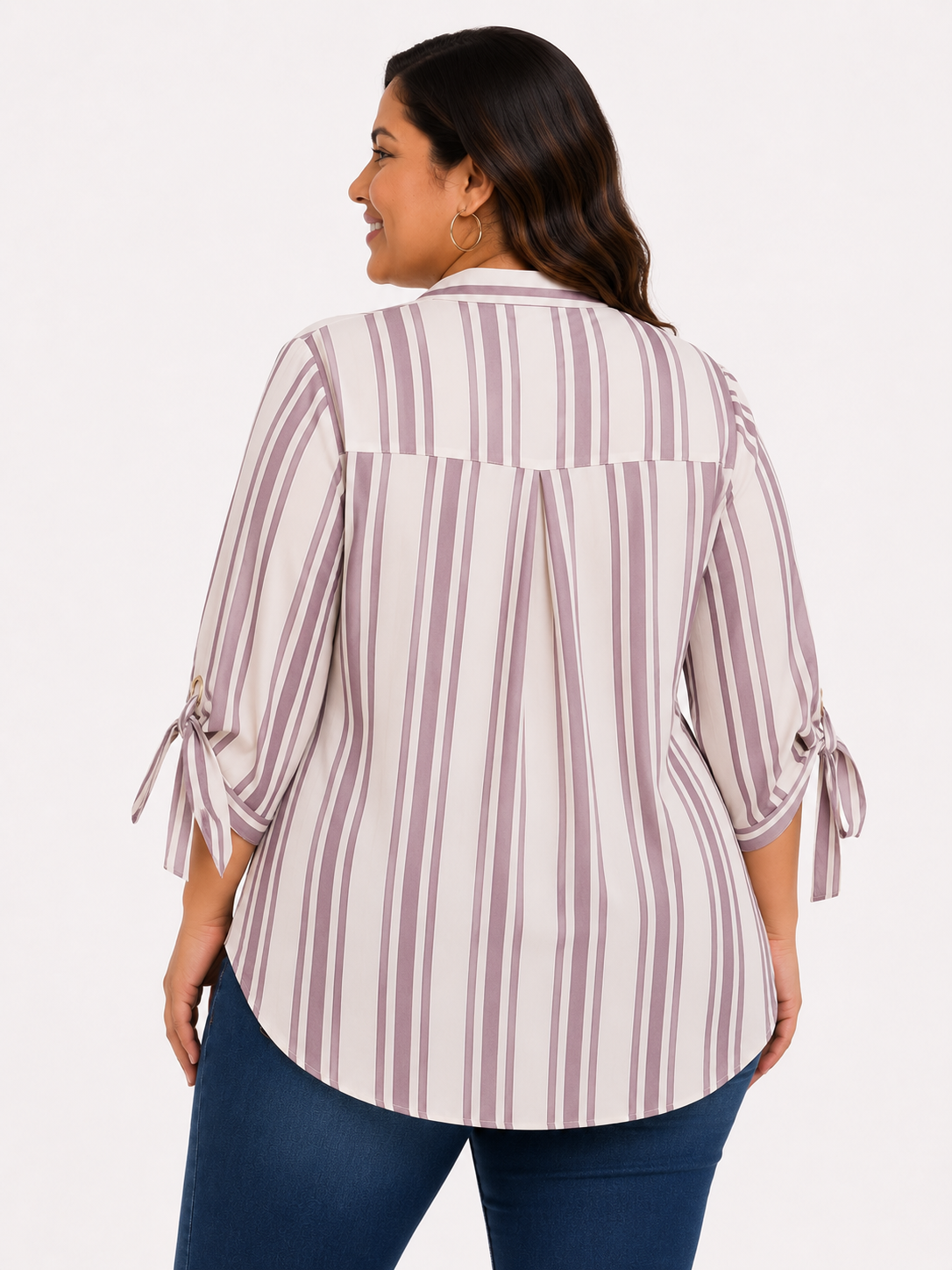 Blusa mujer manga 3/4 rayas - Imagen 7