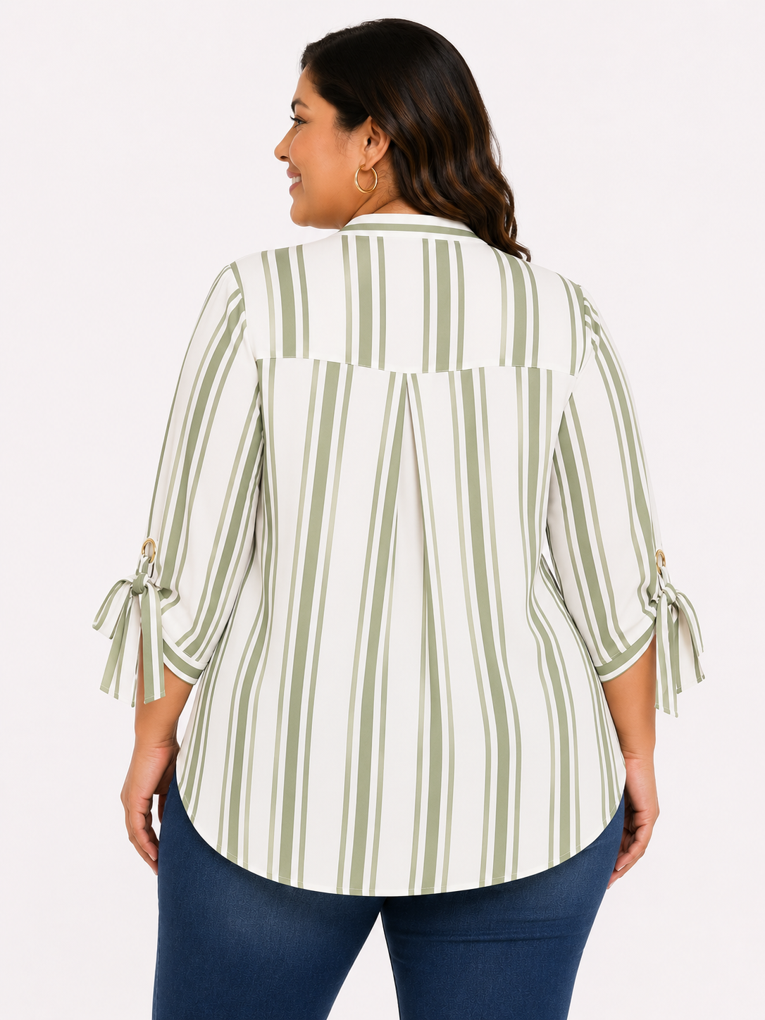 Blusa mujer manga 3/4 rayas - Imagen 4