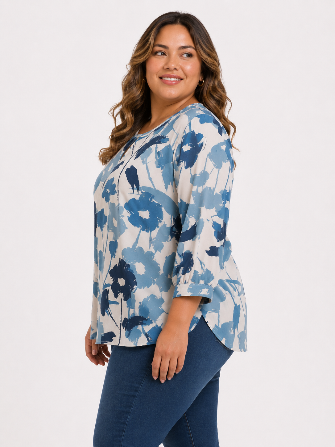 Blusa mujer manga 3/4 estampada - Imagen 5