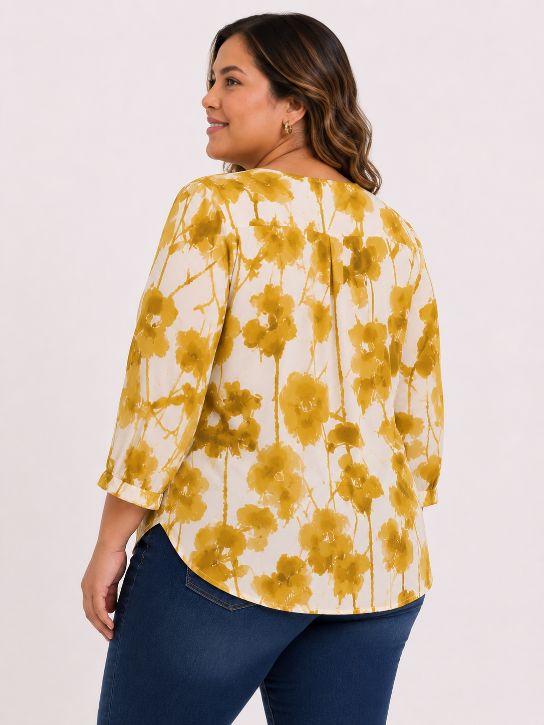 Blusa mujer manga 3/4 estampada - Imagen 3