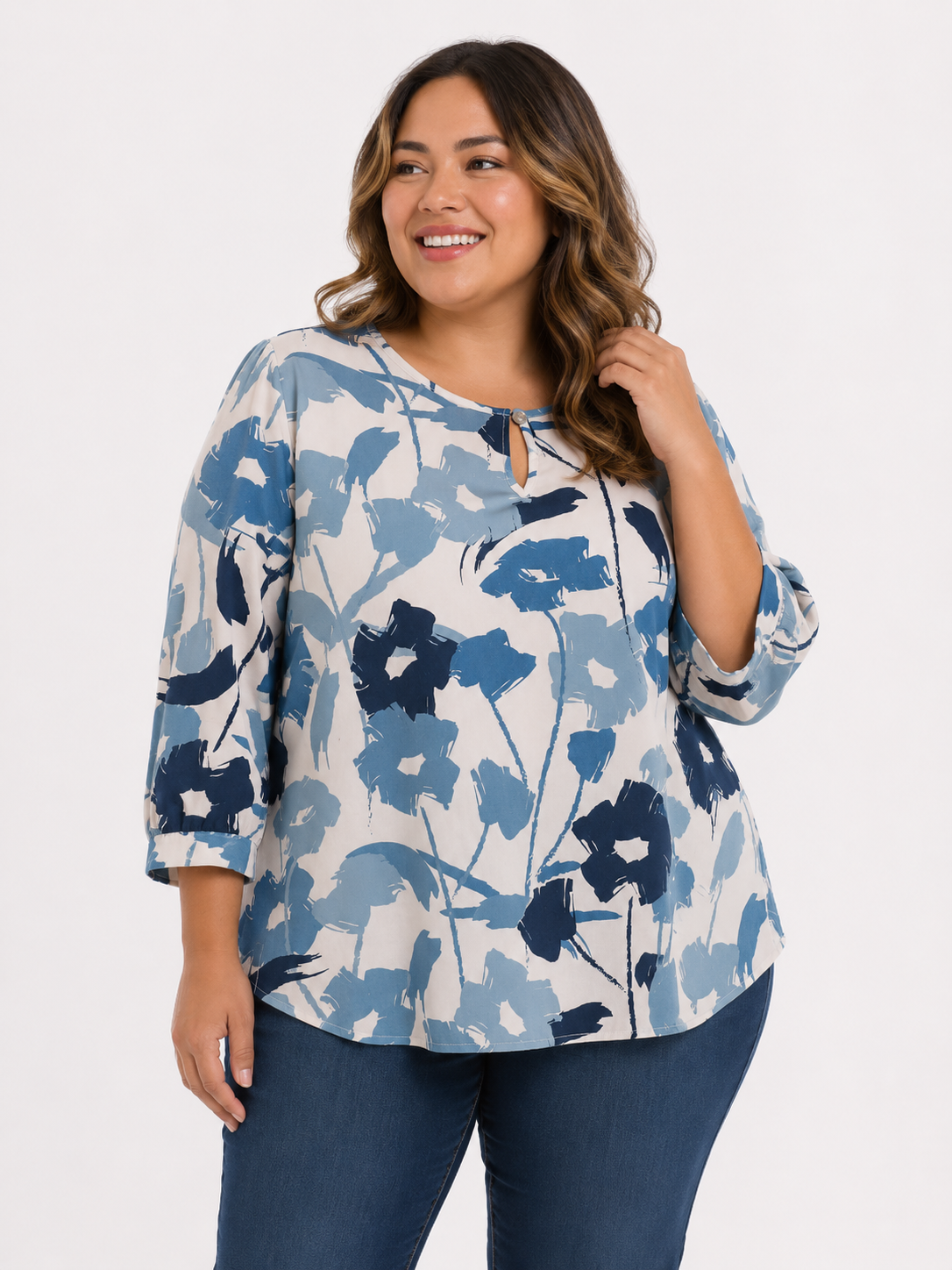 Blusa mujer manga 3/4 estampada - Imagen 4