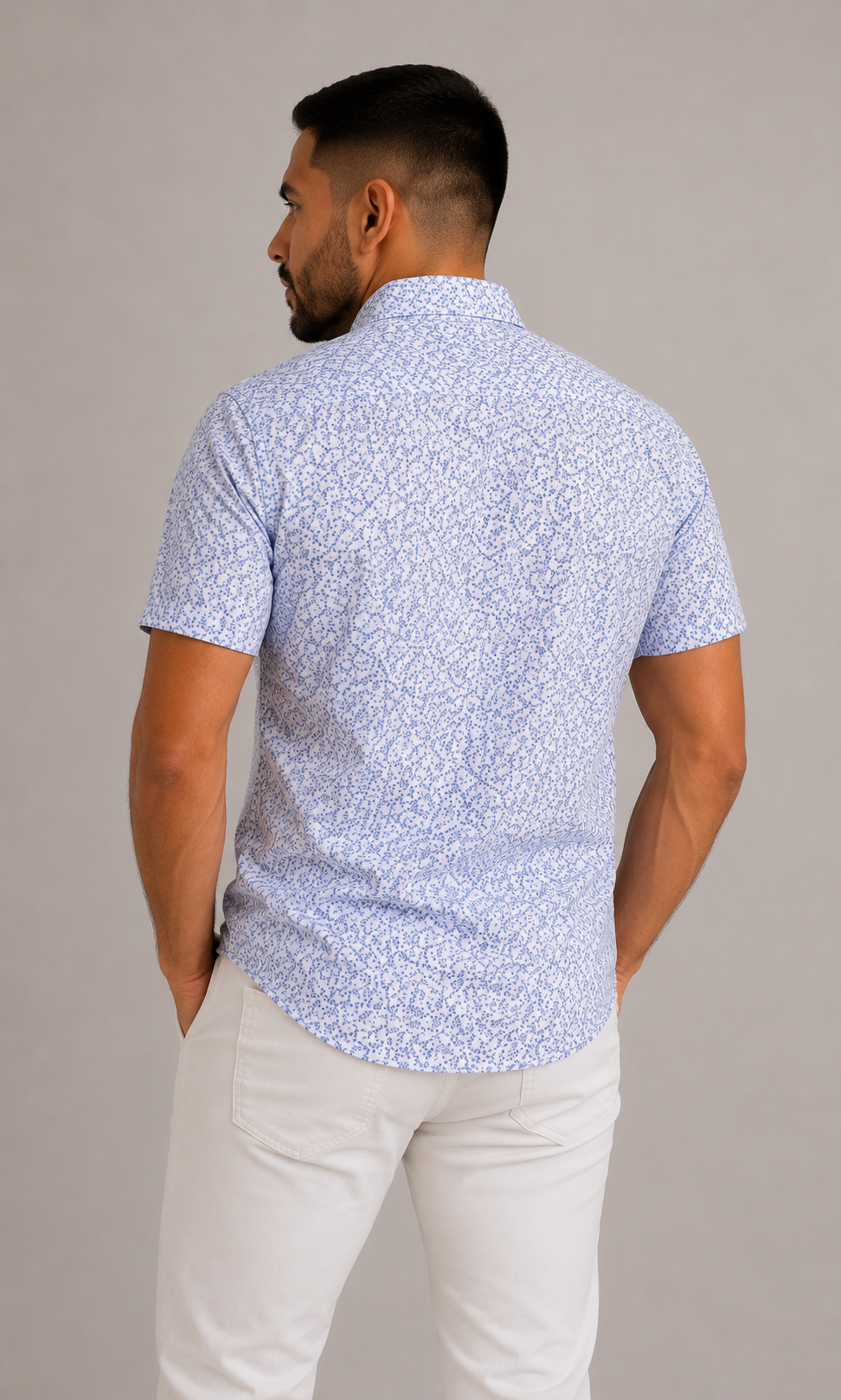 Camisa hombre manga corta estampada - Imagen 3
