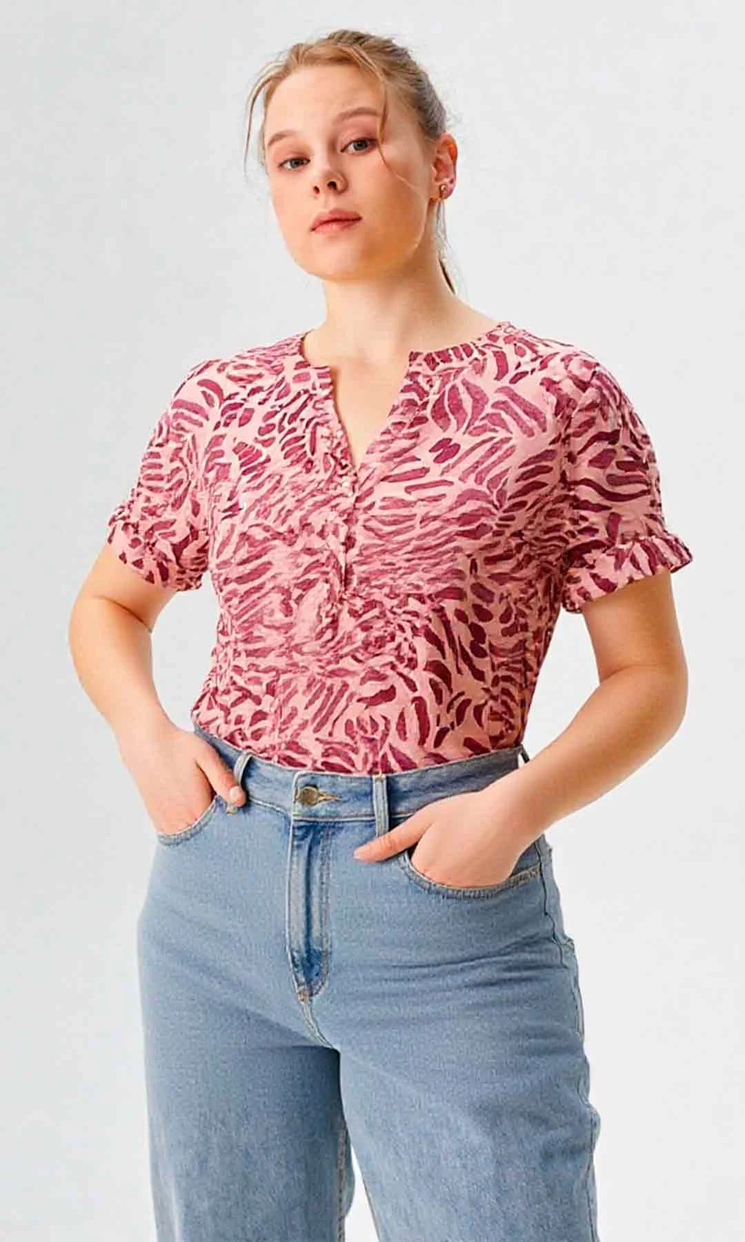 Camiseta mujer manga 3/4 estampada - Imagen 8