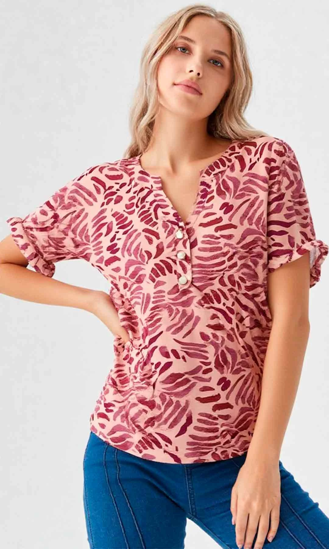 Camiseta mujer manga 3/4 estampada - Imagen 9