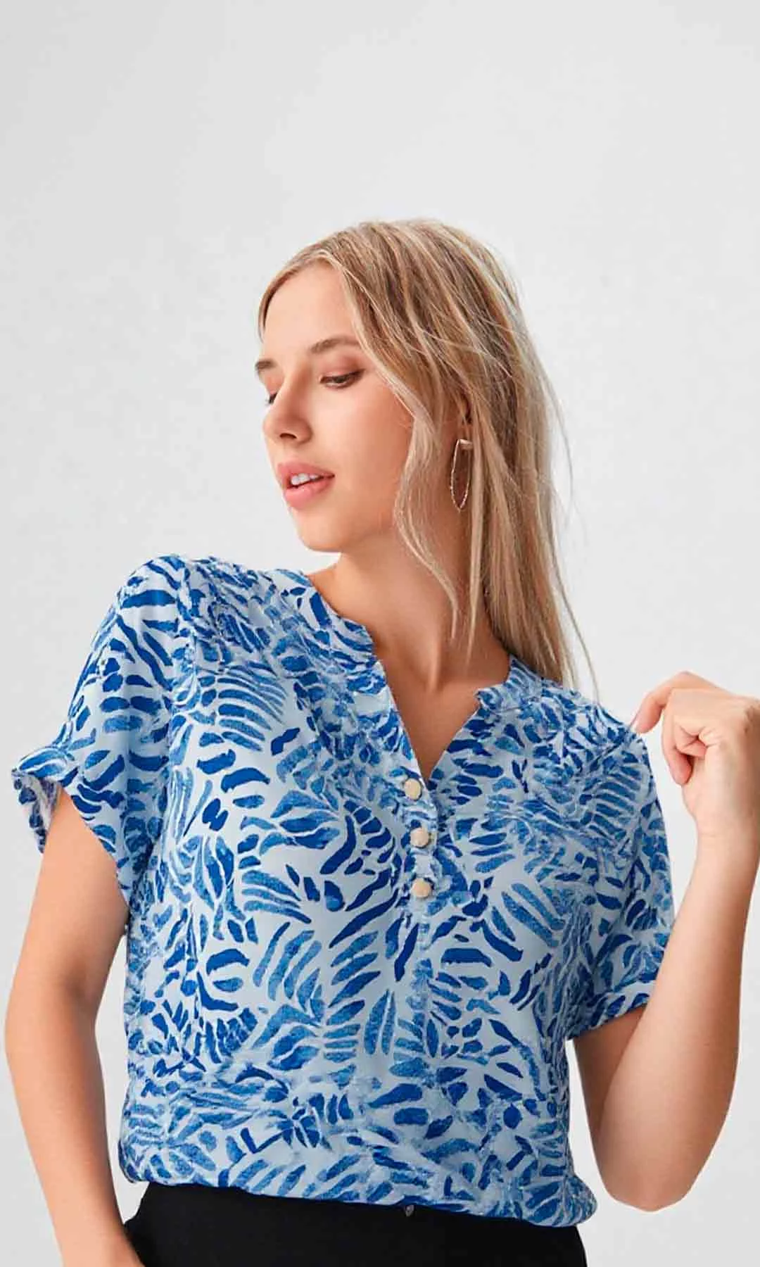 Camiseta mujer manga 3/4 estampada - Imagen 2