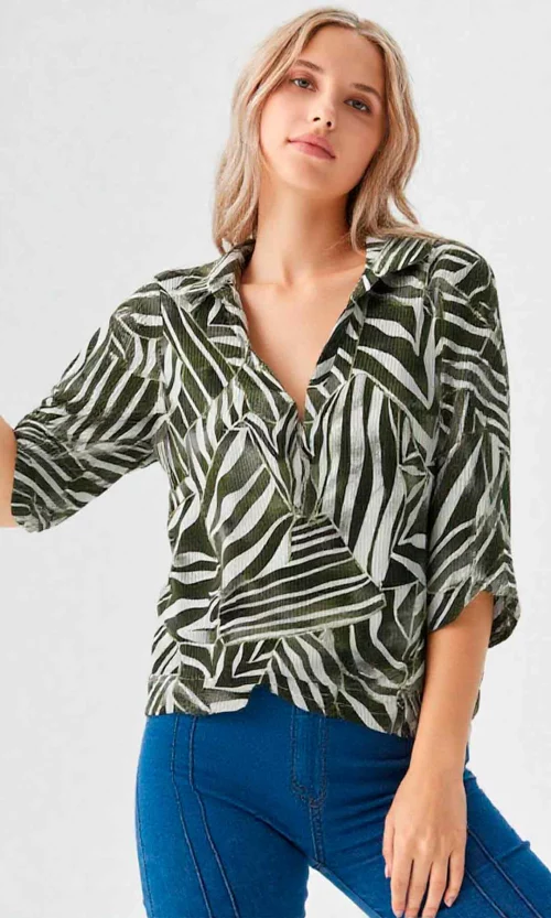 Camiseta mujer manga 3/4 estampada