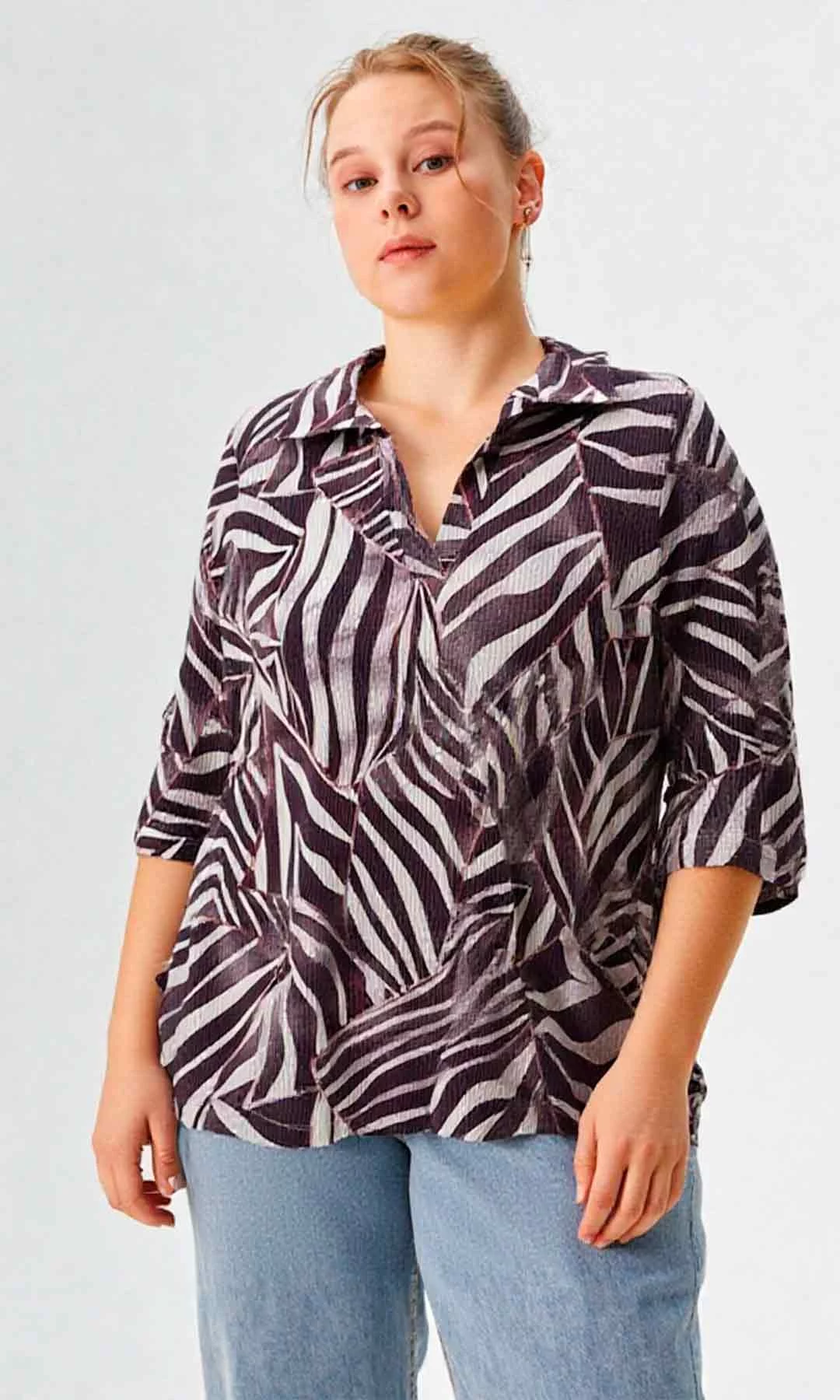 Camiseta mujer manga 3/4 estampada - Imagen 8