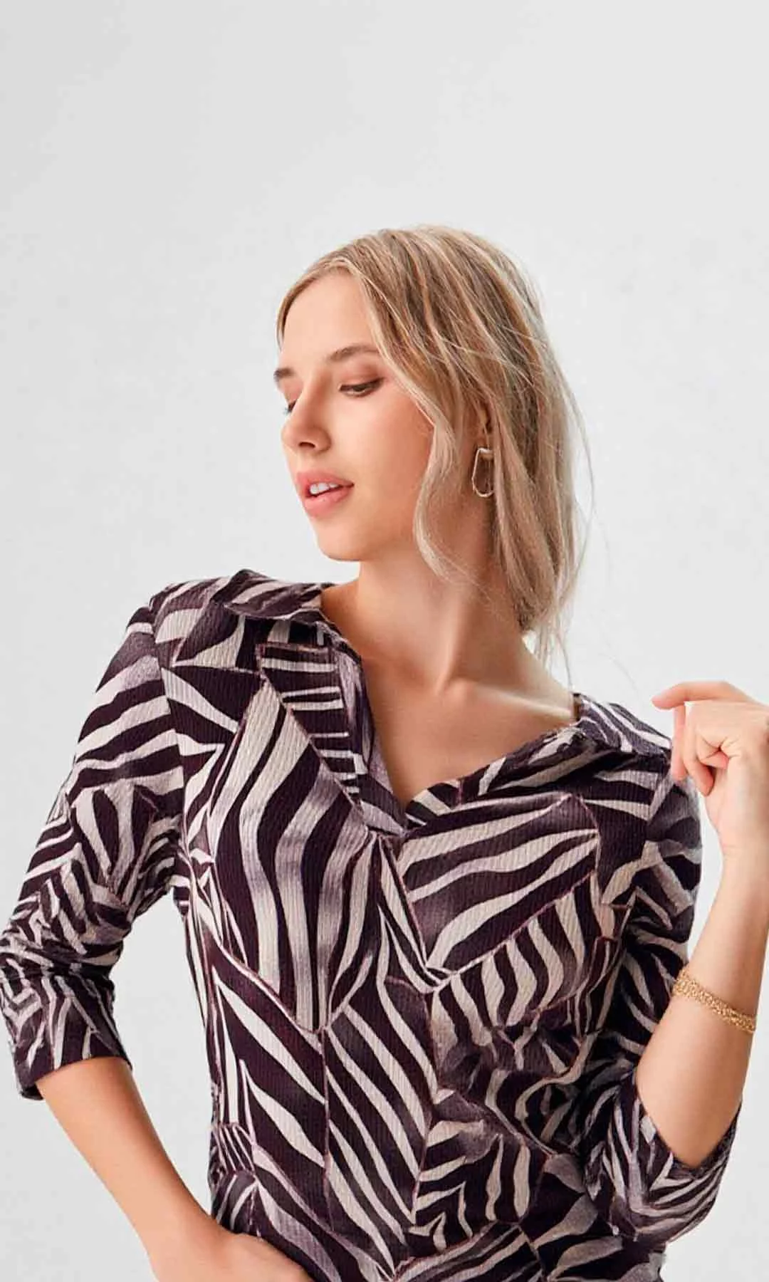 Camiseta mujer manga 3/4 estampada - Imagen 7