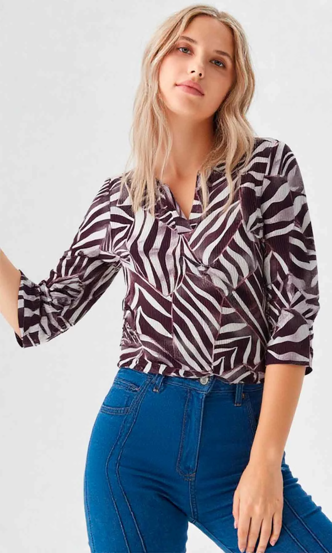 Camiseta mujer manga 3/4 estampada - Imagen 9