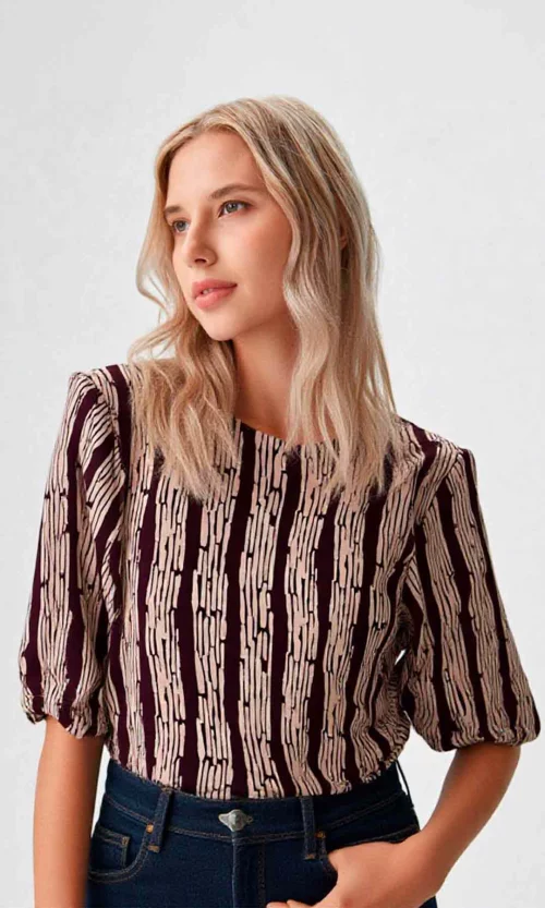 Camiseta mujer manga 3/4 estampada