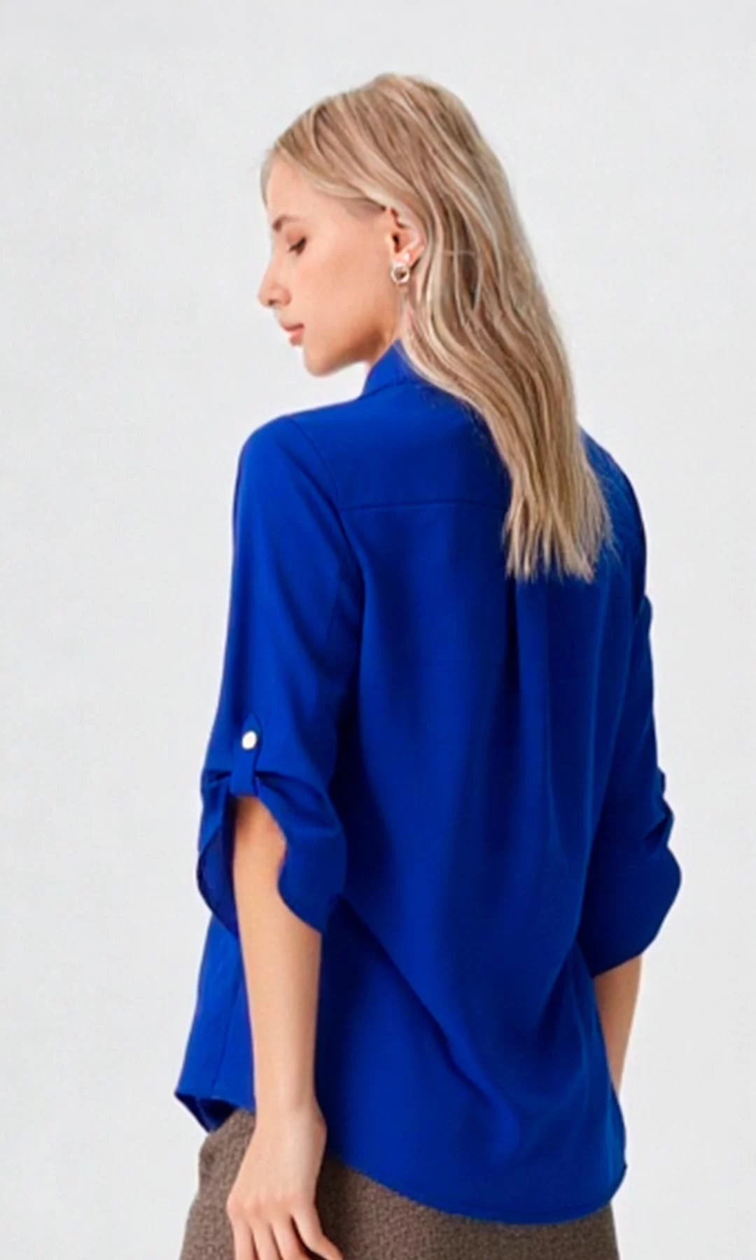 Blusa mujer manga 3/4 unicolor - Imagen 16