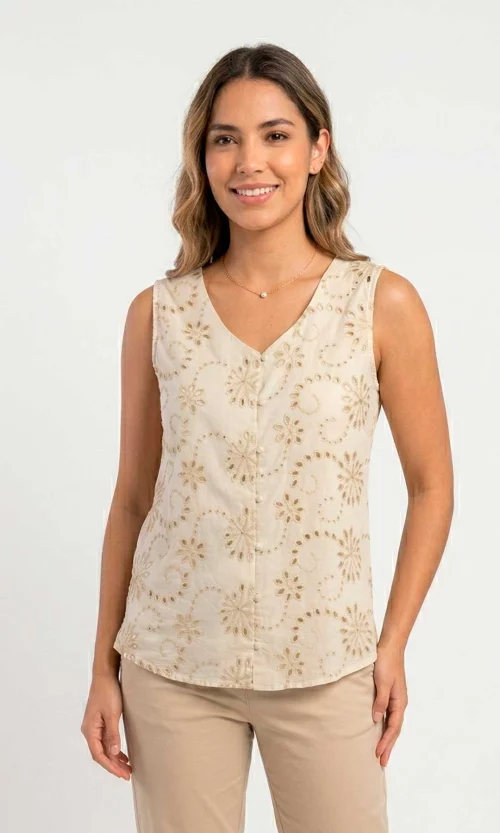 Blusa mujer manga sisa unicolor