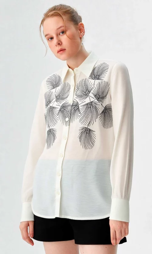 Blusa mujer manga 3/4 estampada