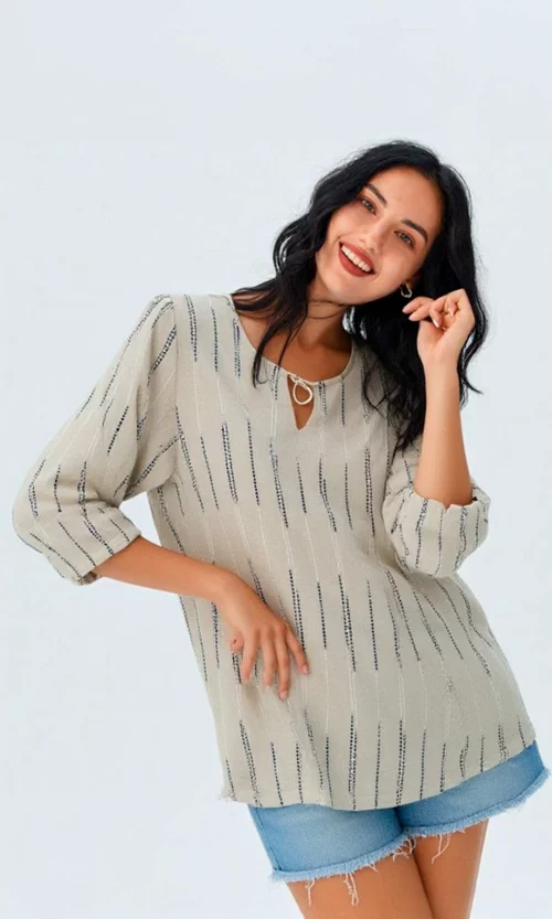 Blusa mujer manga 3/4 estampada