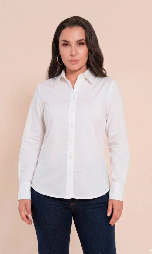 Blusa mujer manga larga unicolor