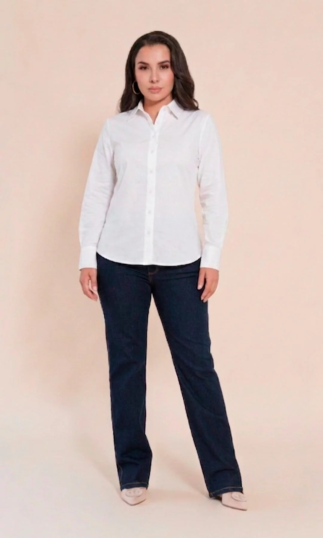 Blusa mujer manga larga unicolor - Imagen 3