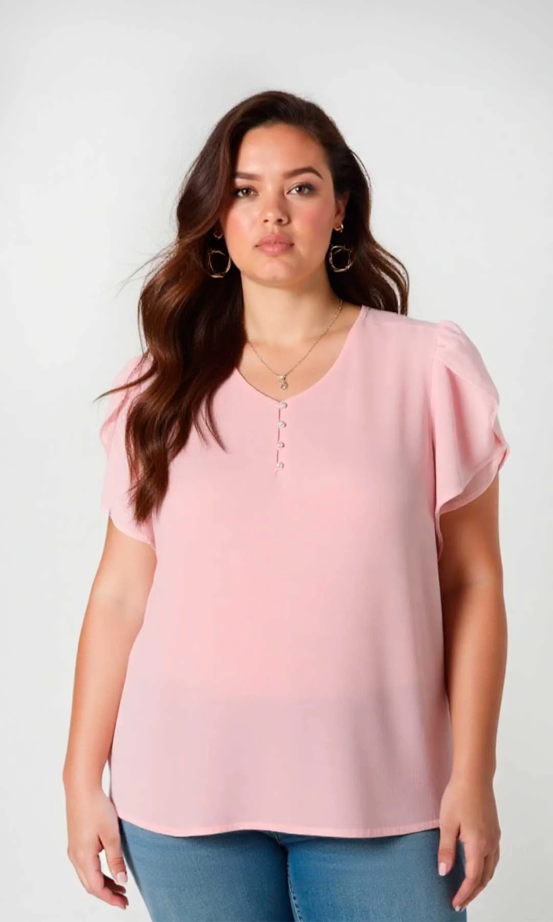 Blusa mujer manga corta unicolor - Imagen 6