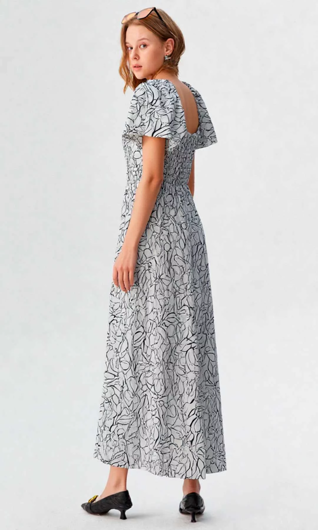 Vestido mujer manga corta estampado - Imagen 3