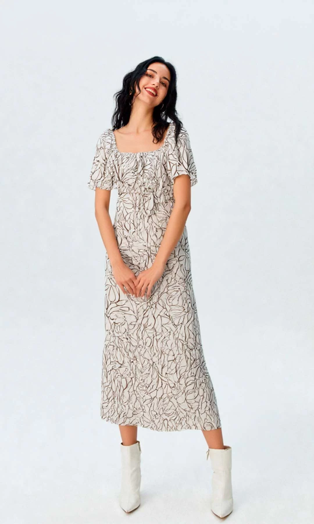 Vestido mujer manga corta estampado - Imagen 6