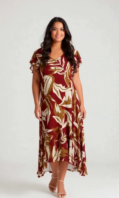 Vestido mujer manga corta estampado