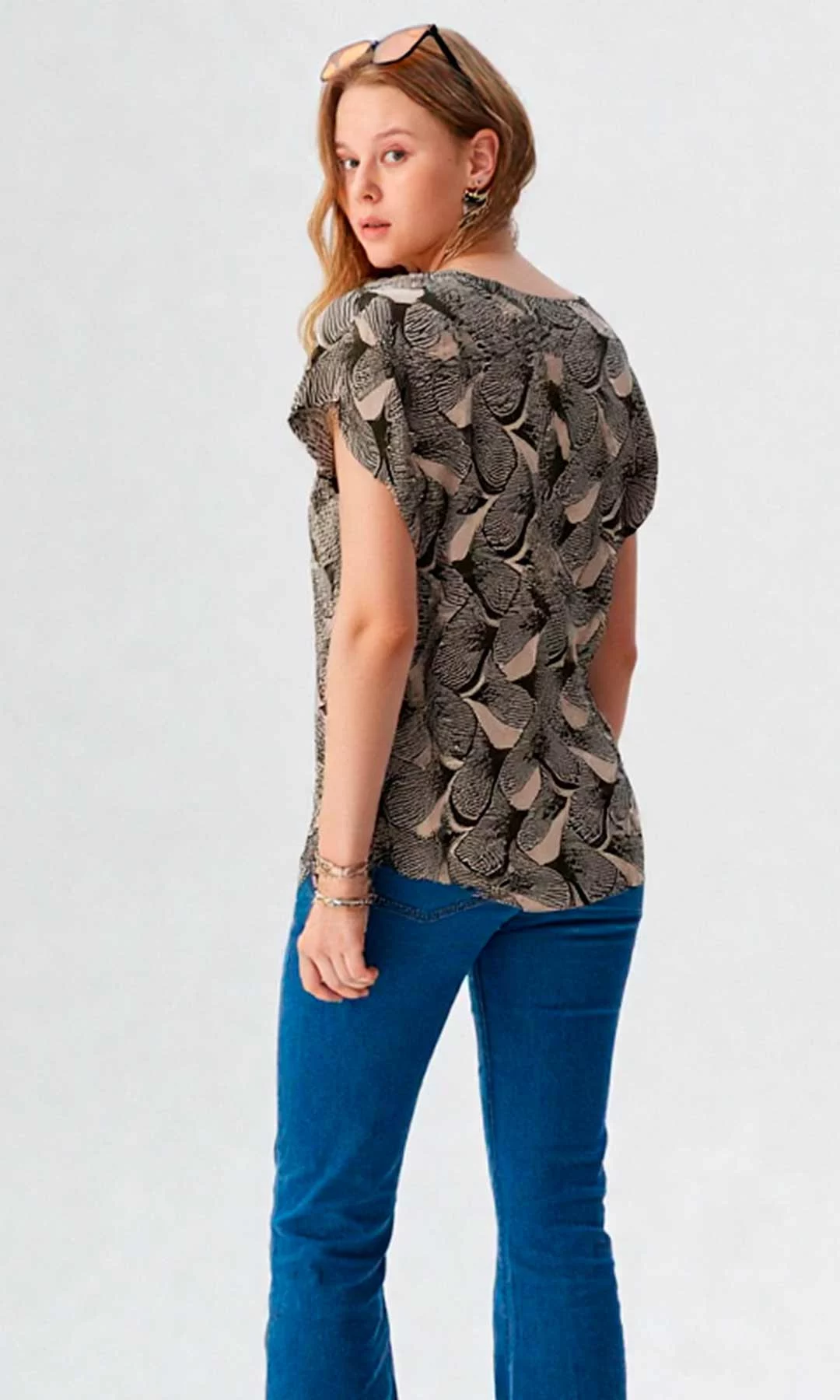 Camiseta mujer manga corta estampada - Imagen 3