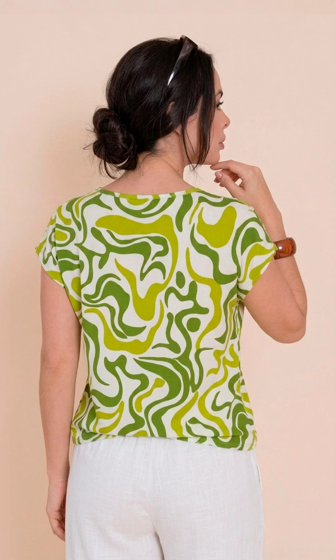 Camiseta mujer manga corta estampada - Imagen 3