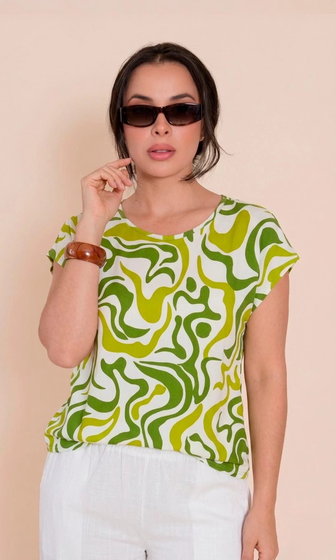 Camiseta mujer manga corta estampada - Imagen 2