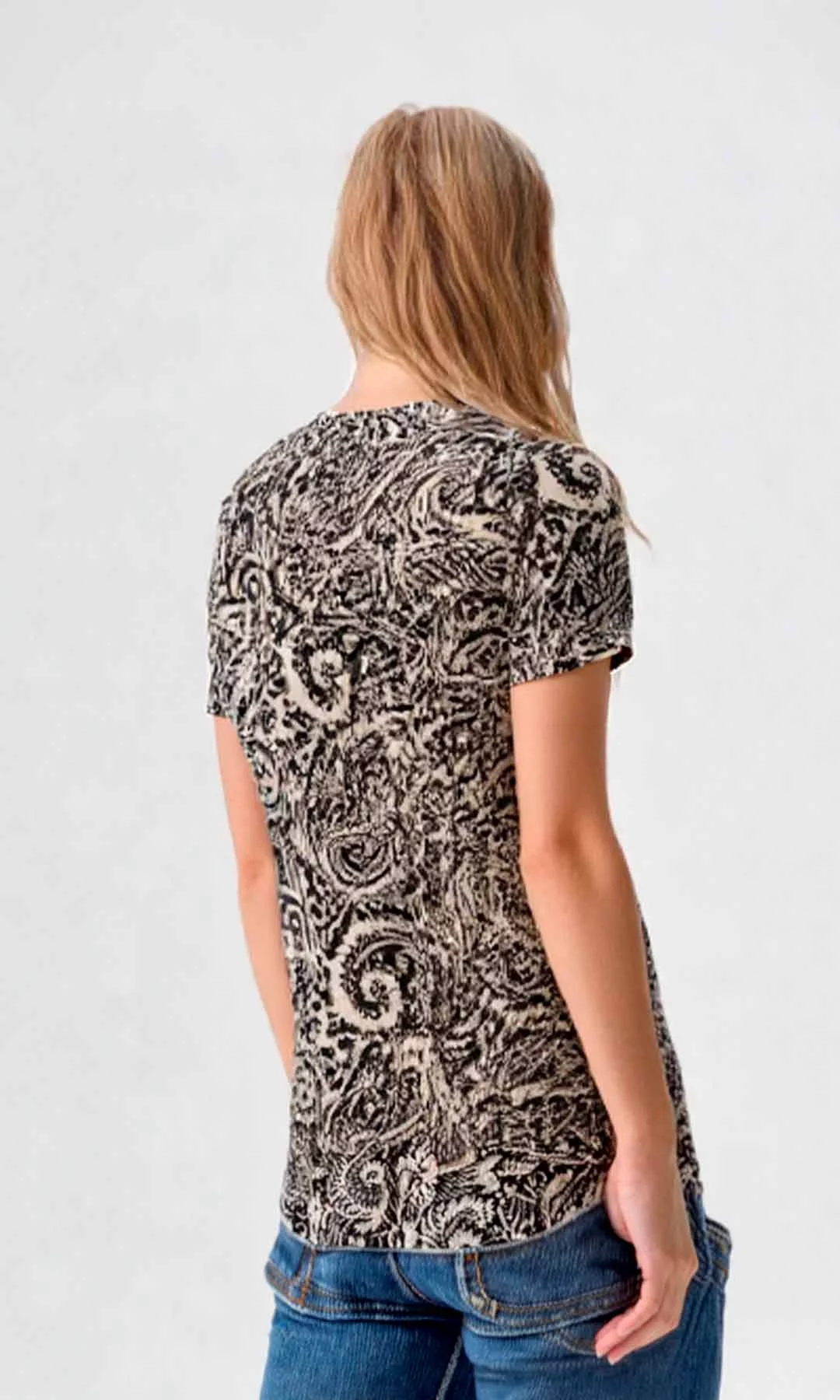 Blusa mujer manga corta estampada - Imagen 5