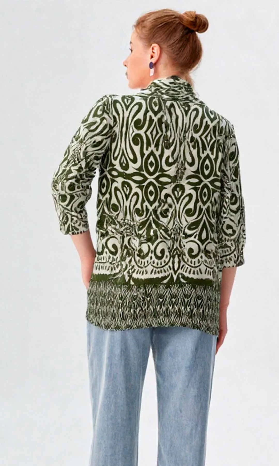 Blusa mujer manga 3/4 estampada - Imagen 3