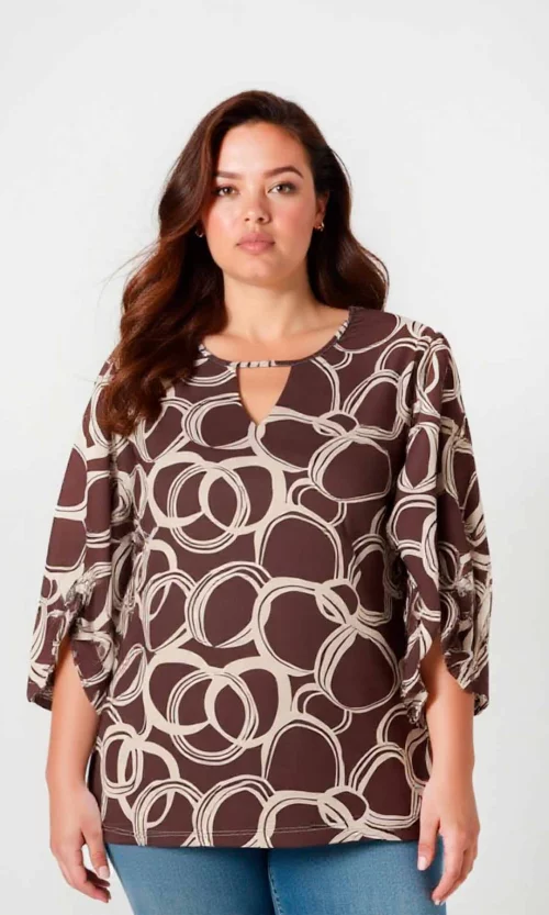 Camiseta mujer manga 3/4 estampada