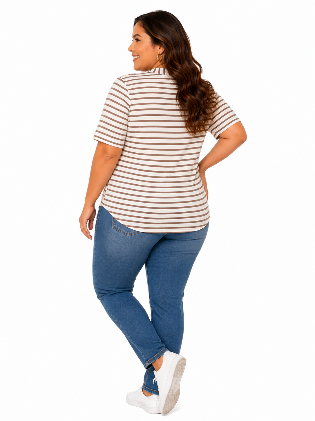 Camiseta mujer manga 3/4 rayas - Imagen 6